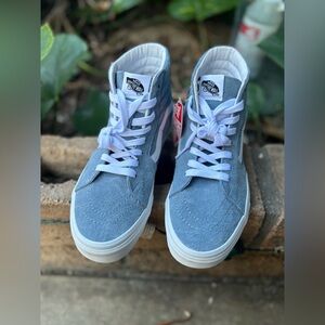 Size 8 Men - 9.5 Women  VANS Sk8 Hi Blue unisex 500714 Suede Vintage New